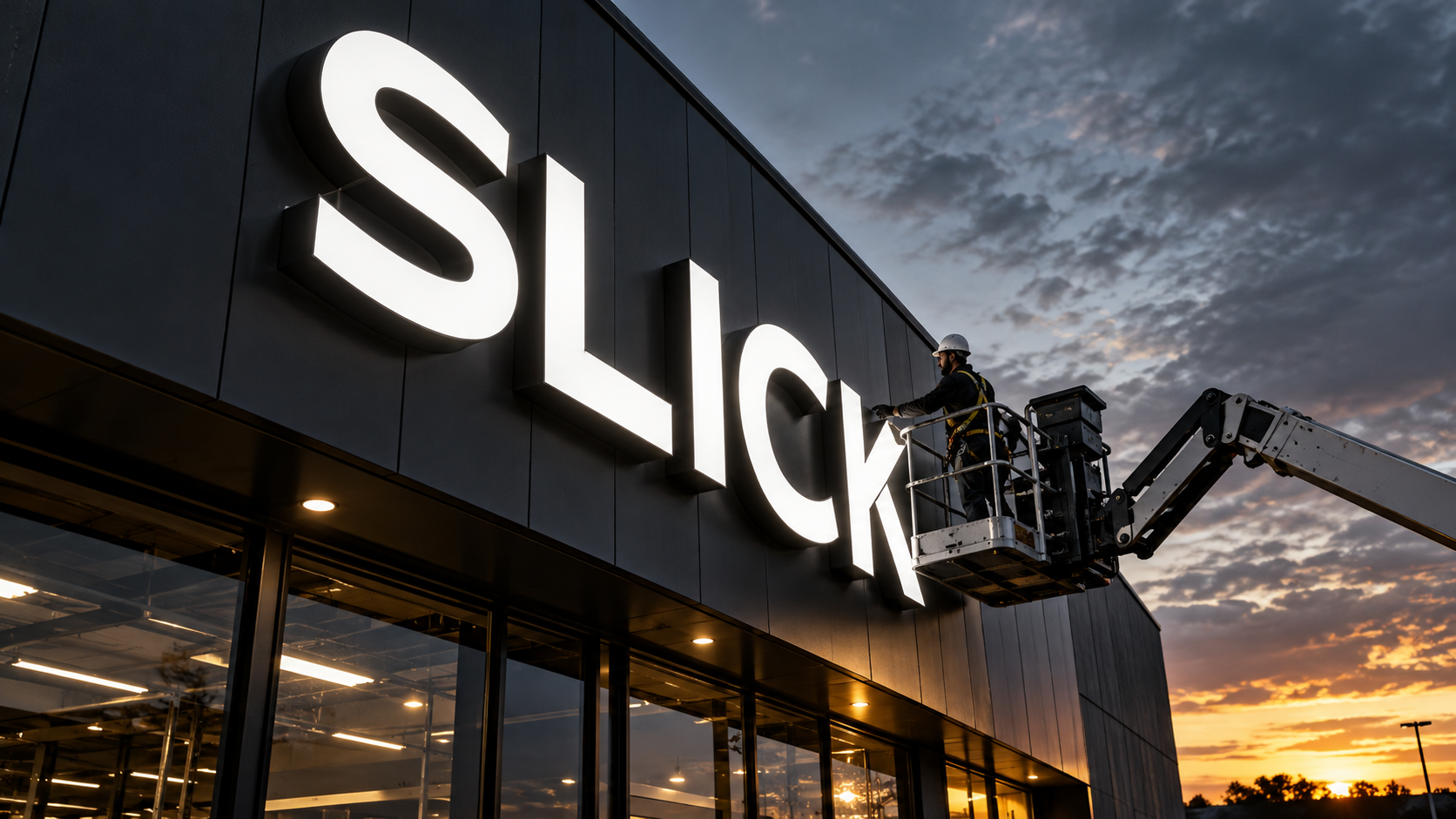 Generated commercial sign installation concept